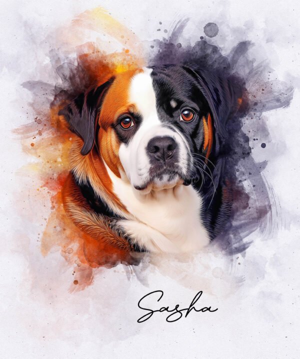 Custom Watercolor Pet Portrait From Photo | Personalized Dog Portrait Drawing from photo | Mother's day Gift | Dog Memorial / pet loss Gift