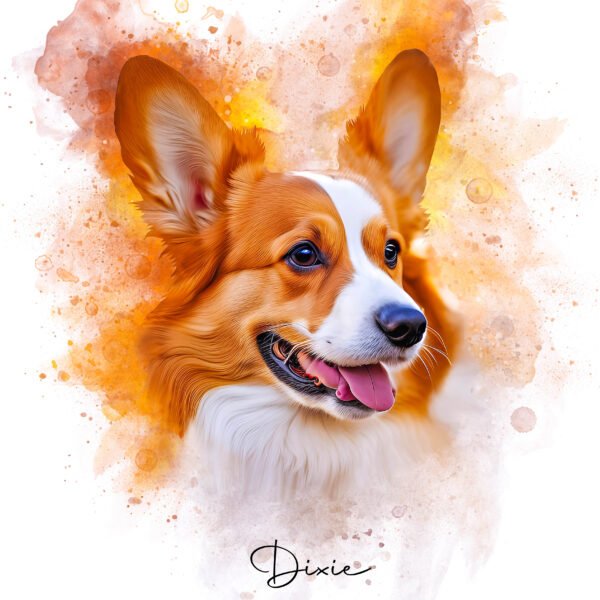 custom pet portrait, custom dog portrait, pet memorial gifts, Watercolor Portrait, portrait from photo, personalized gifts, gifts for her, gifts for girlfriend, gift for her, gift for mom, Cat portrait, handmade gift, Mother's day gift
