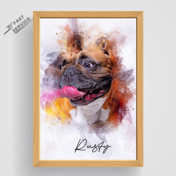 custom pet portrait from photo - personalized dog portrait or cat portrait - unique mother's day gift for dog mom or cat lover gift