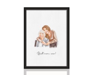 Portrait from photo, family portrait, watercolor portrait, mothers day gift, fathers day gift, baby portrait, watercolor painting, personalized gift, Hand Painted, Gift for Mom, Gift from Daughter, painting from photo, custom portrait