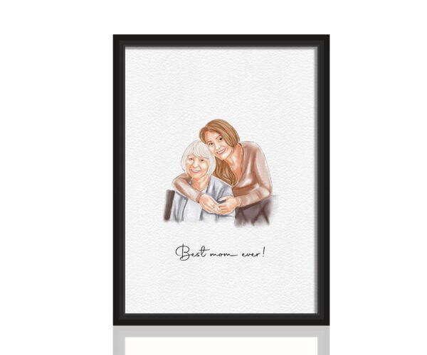 Portrait from photo, family portrait, watercolor portrait, mothers day gift, fathers day gift, baby portrait, watercolor painting, personalized gift, Hand Painted, Gift for Mom, Gift from Daughter, painting from photo, custom portrait