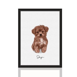 Mini custom watercolor pet portrait from photo | hand painted dog portrait | Personalized drawing from photo | Memorial gift for Pet owner