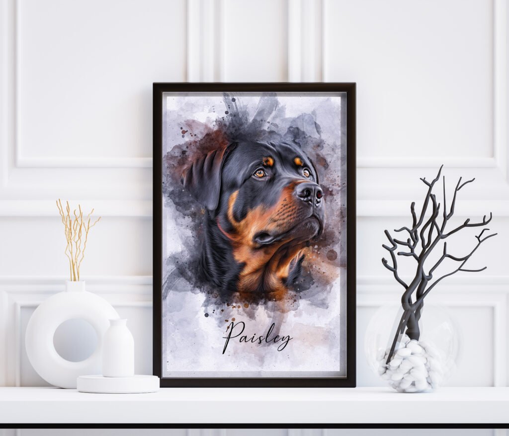Watercolor Pet Portrait from Photo to Personalized gift for her girlfriend, mom, custom Dog Portrait Cat Portrait, Unique Mother's day gift