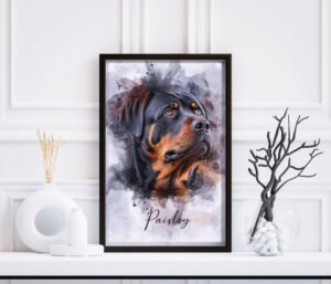 Watercolor Pet Portrait from Photo to Personalized gift for her girlfriend, mom, custom Dog Portrait Cat Portrait, Unique Mother's day gift