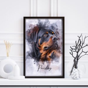 Watercolor Pet Portrait from Photo to Personalized gift for her girlfriend, mom, custom Dog Portrait Cat Portrait, Unique Mother's day gift